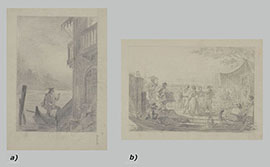 A PAIR OF DRAWINGS